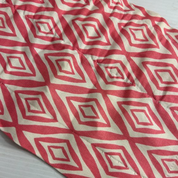 Pink White Diamond Pattern Valance Curtain 9" X 180" Rod Pocket - Picture 3 of 5